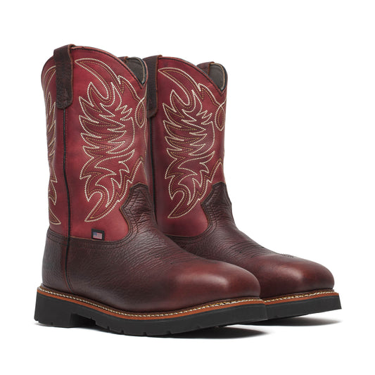 Thorogood 4322 Western Work – Waterproof Chili/Crimson – 11″ Safety Toe 804-4322