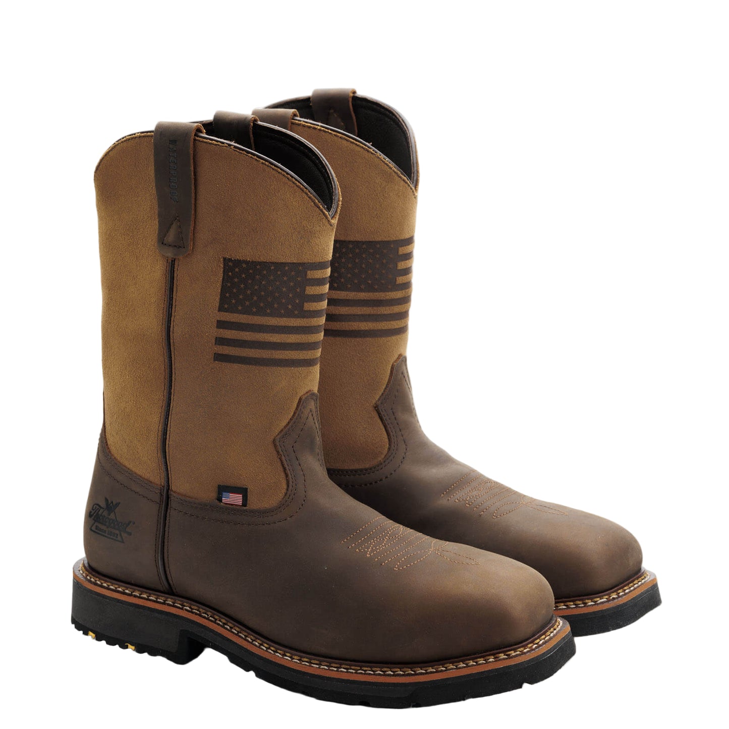 Thorogood 804-4338 Western Work – Waterproof Crazy Horse/Tan – 11″ Safety Toe 804-4338
