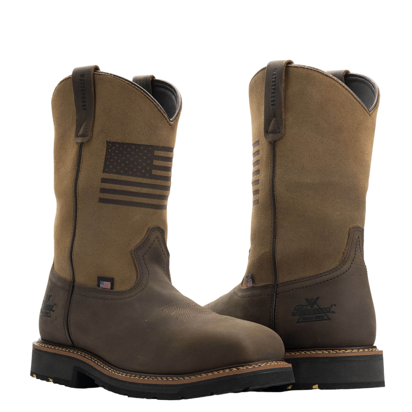 Thorogood 804-4338 Western Work – Waterproof Crazy Horse/Tan – 11″ Safety Toe 804-4338