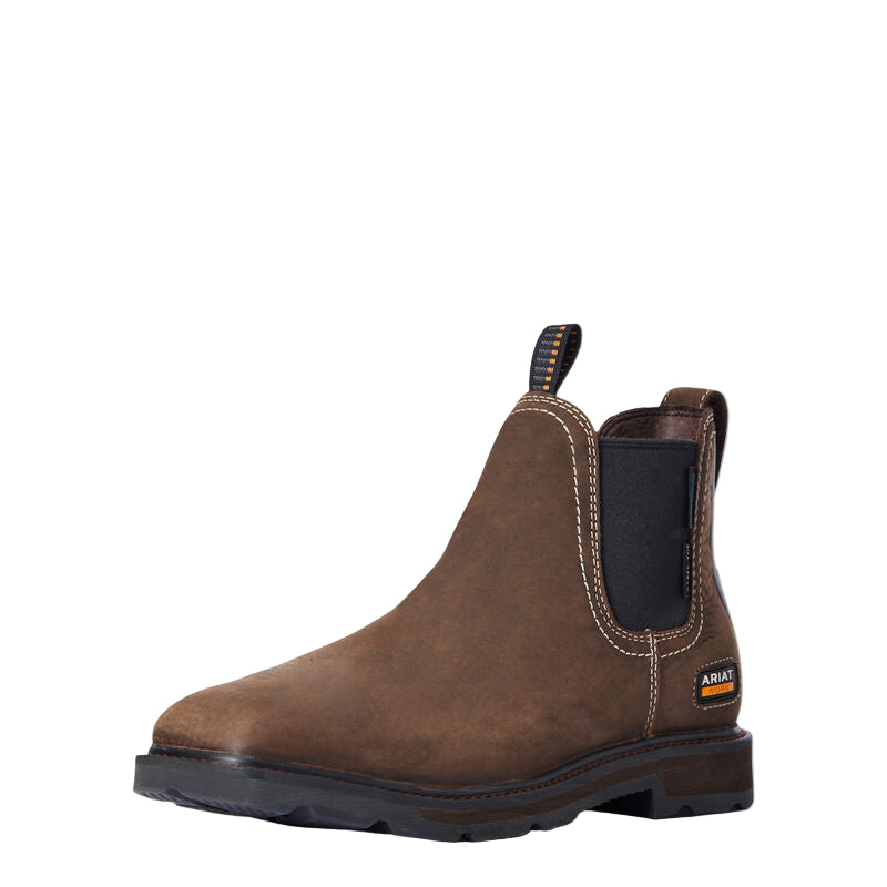 Ariat 4148 Groundbreaker Chelsea Wide Square Toe Waterproof Steel Toe Work Boot 10034148