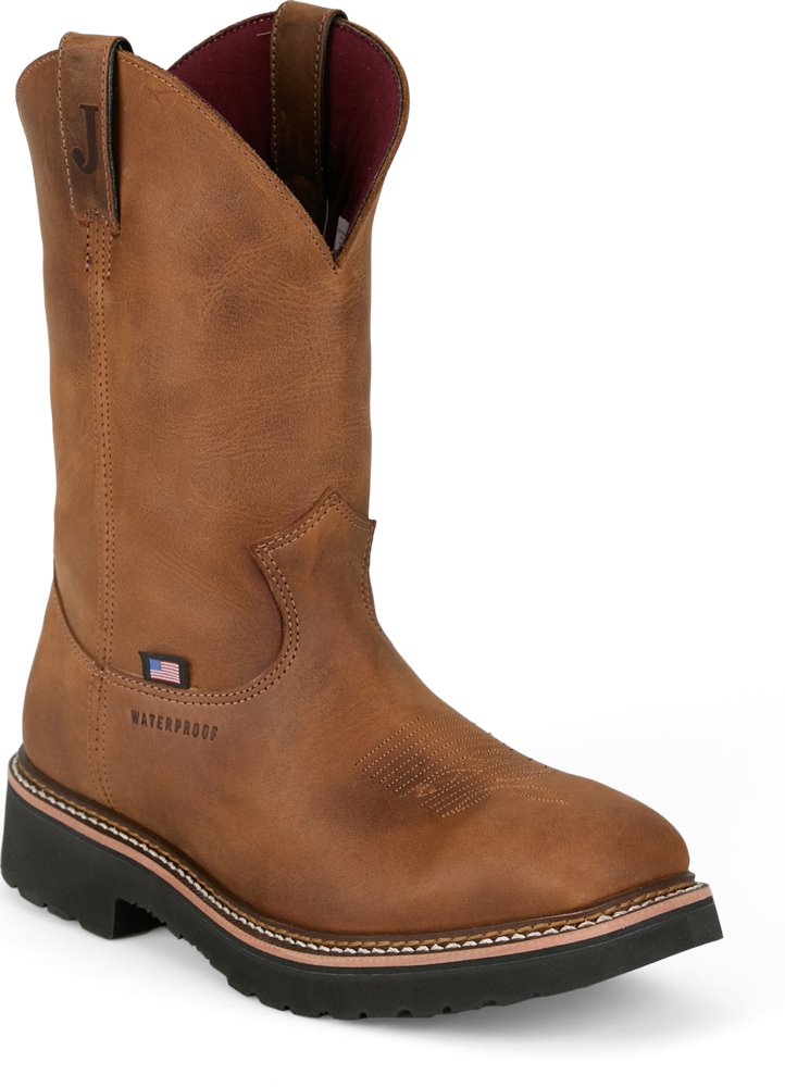 Justin Ames Walnut Brown Cowhide Steel Toe HL4225