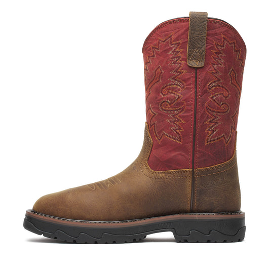 Thorogood Buffalo Ridge – WP 11″ Brown/Scarlet Nano Sq Toe 804-4341