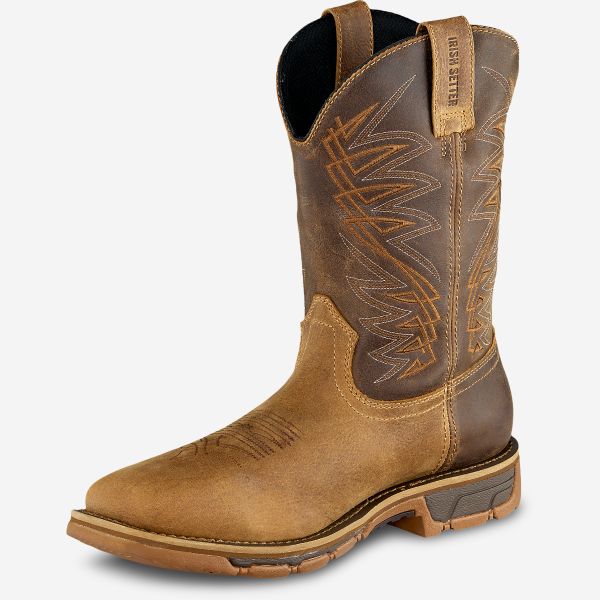 Irish Setter Marshall 83912 11" Waterproof Leather Safety Toe Pull-On Boot