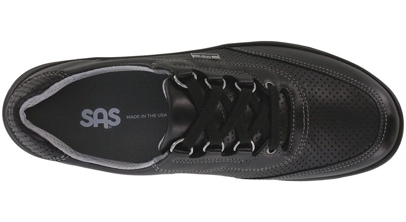 Sporty Lux Black Lace Up Sneaker