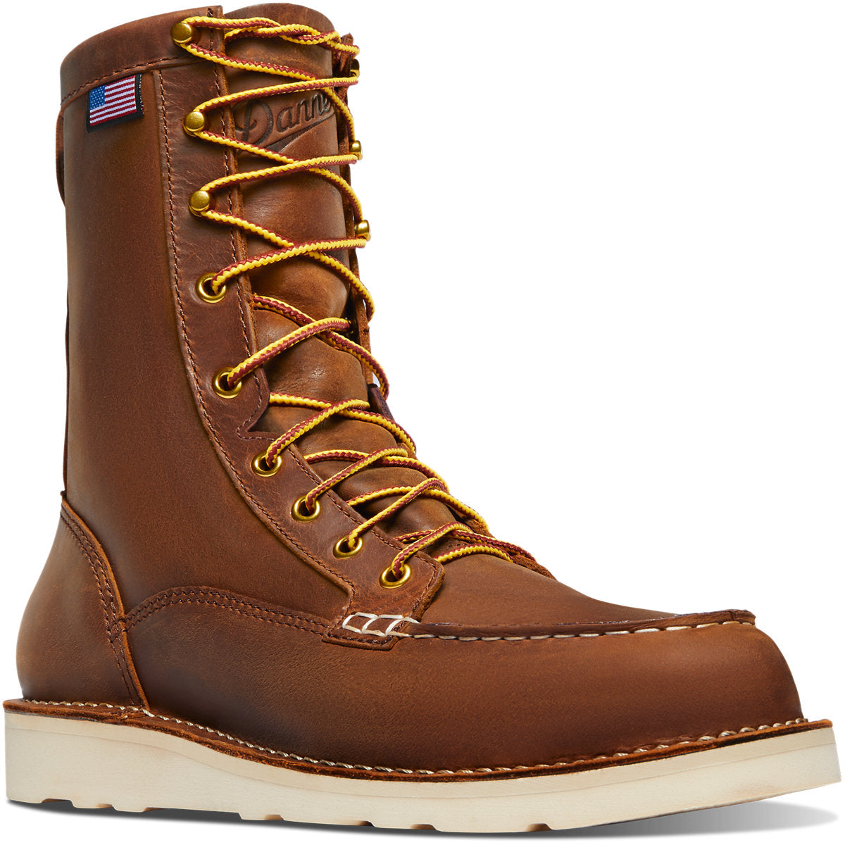 Danner 15542 Bull Run Moc Toe Men's 8" Tobacco Steel Toe 15542