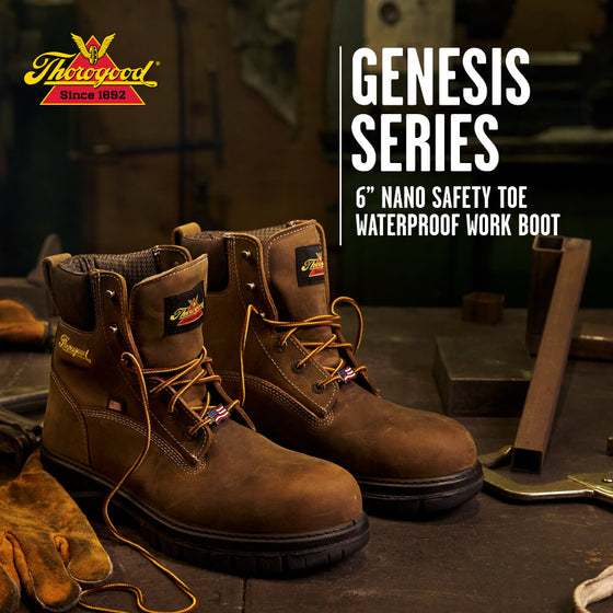 Thorogood 4149 Genesis Series – 6″ Chestnut – Nano Safety Toe – Waterproof 804-4149