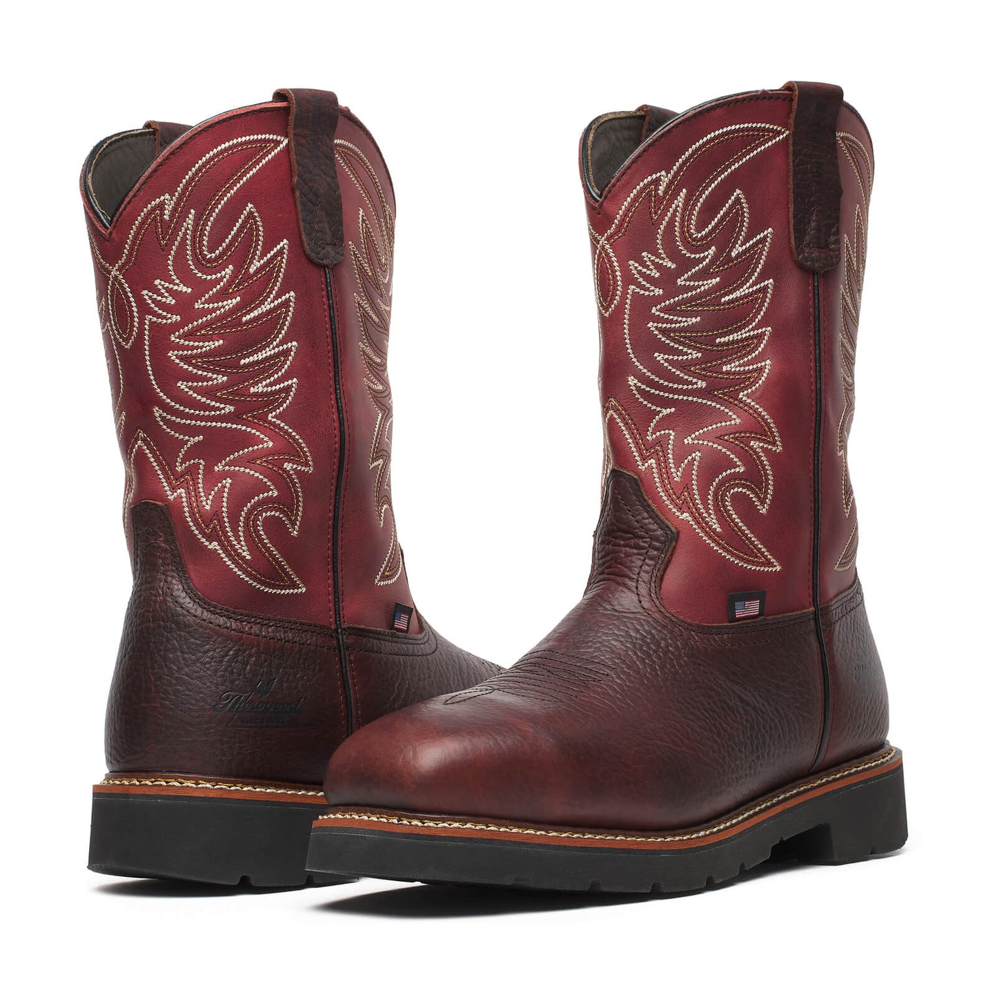 Thorogood 4322 Western Work – Waterproof Chili/Crimson – 11″ Safety Toe 804-4322