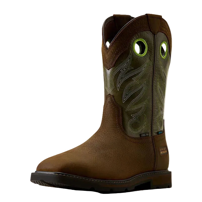 Ariat 2099 Groundwork Waterproof Wide Square Toe Steel Toe Work Boot 10082099