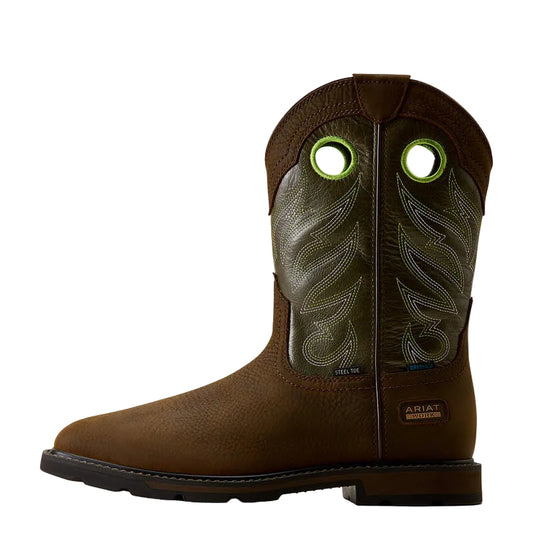 Ariat 2099 Groundwork Waterproof Wide Square Toe Steel Toe Work Boot 10082099