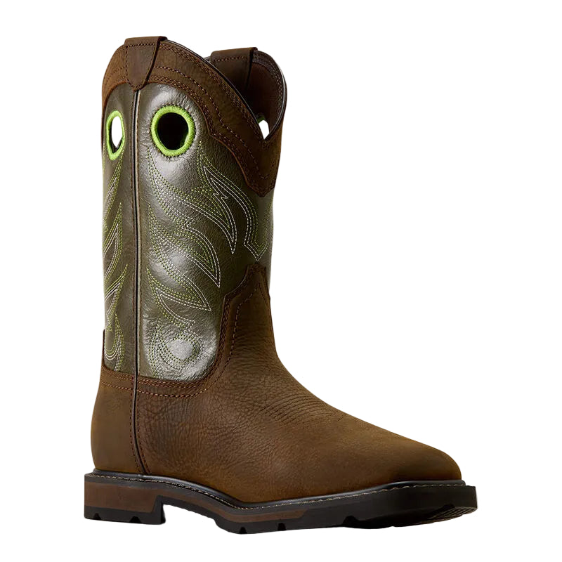 Ariat 2099 Groundwork Waterproof Wide Square Toe Steel Toe Work Boot 10082099