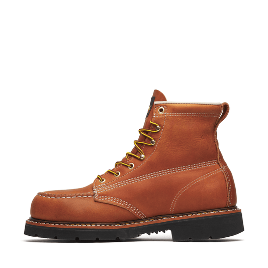 Thorogood American Heritage – 6″ Tobacco Steel Moc Toe BLK 90 804-4189