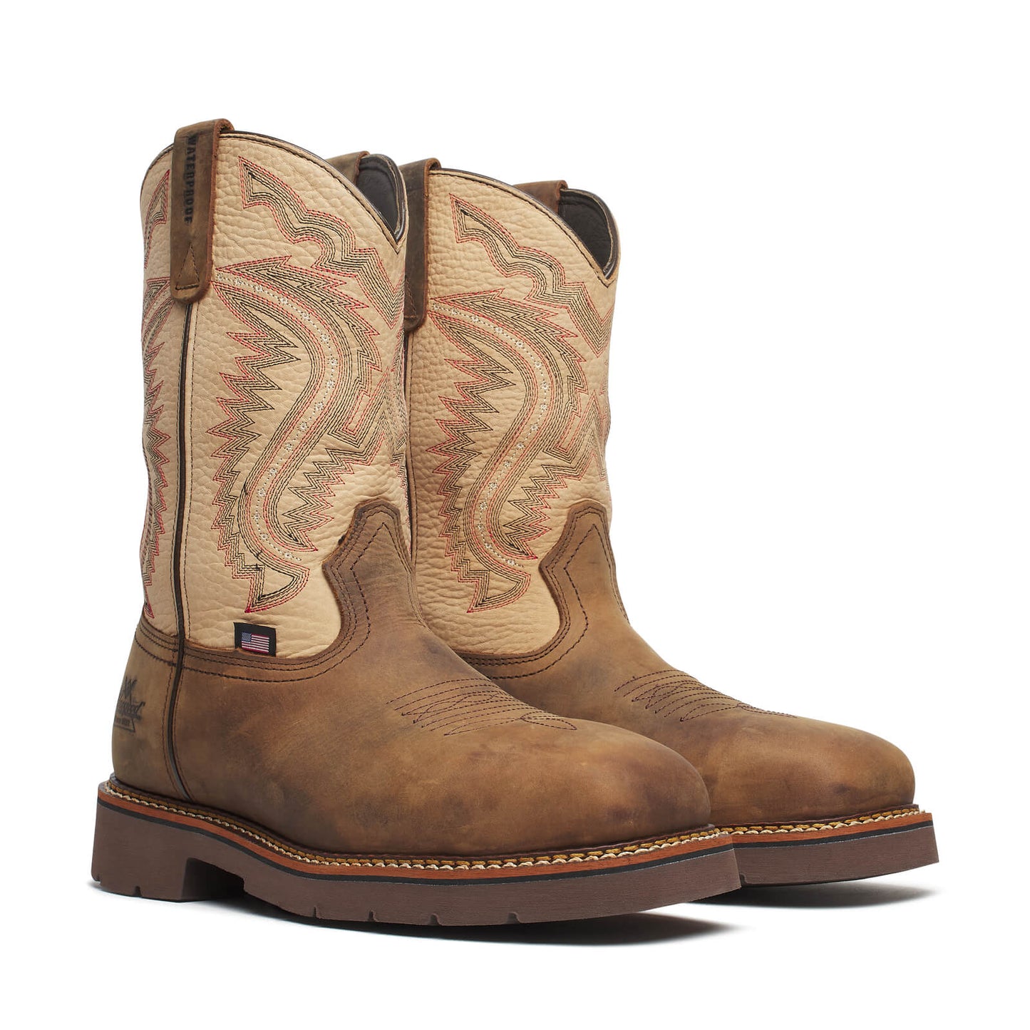 Thorogood Western Work – WP 11″ Crazy Horse/Rawhide Nano Sq Toe 804-4307