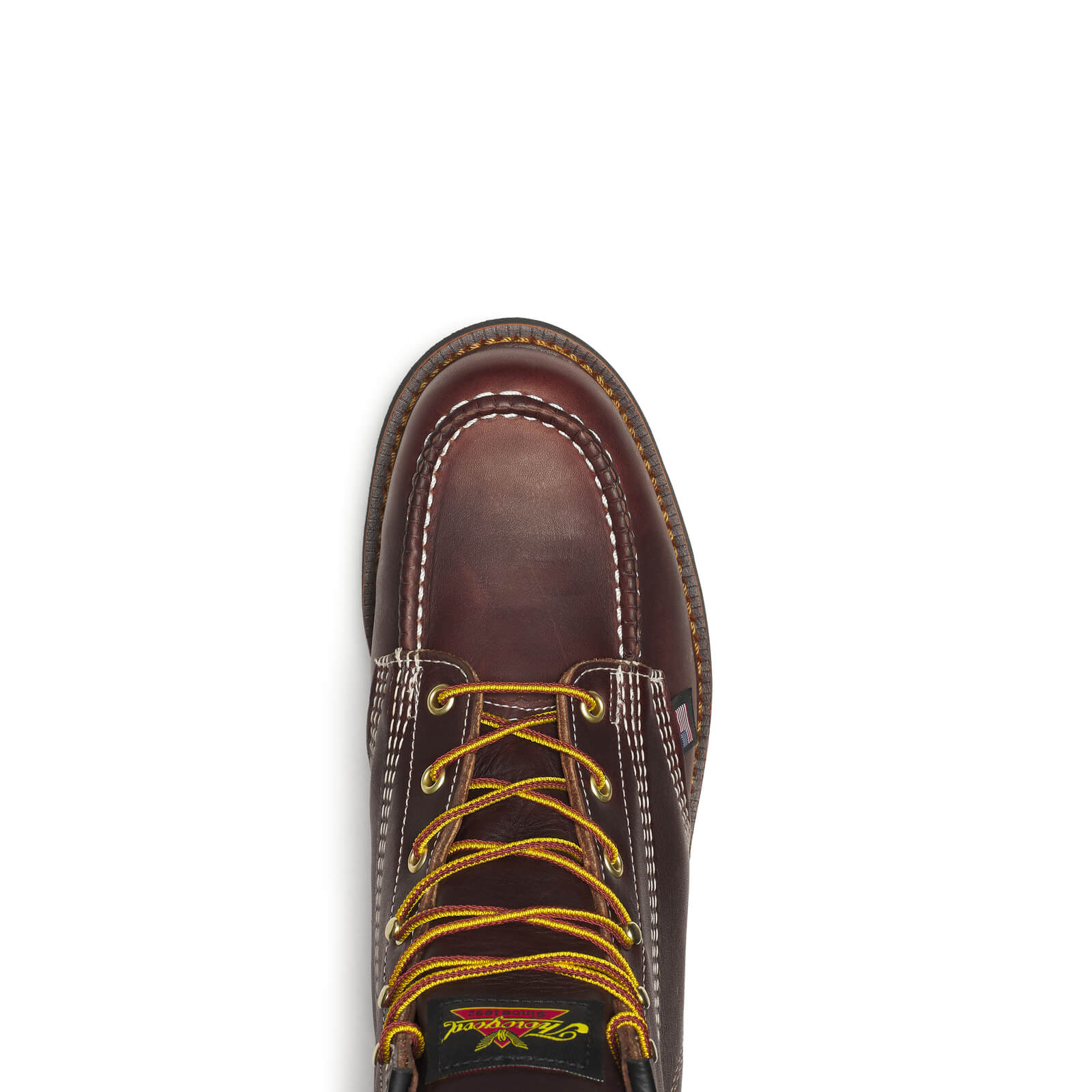 Thorogood American Heritage – 6″ Black Walnut Moc Toe BLK Wedge