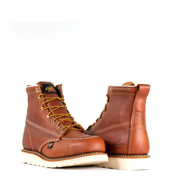 Thorogood 4200 AMERICAN HERITAGE  6″ TOBACCO SAFETY TOE MOC TOE MAXWEAR WEDGE 804-4200