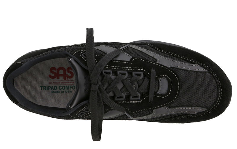 Men's Journey Mesh Lace Up Sneaker Black
