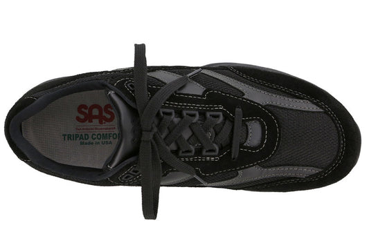 Men's Journey Mesh Lace Up Sneaker Black