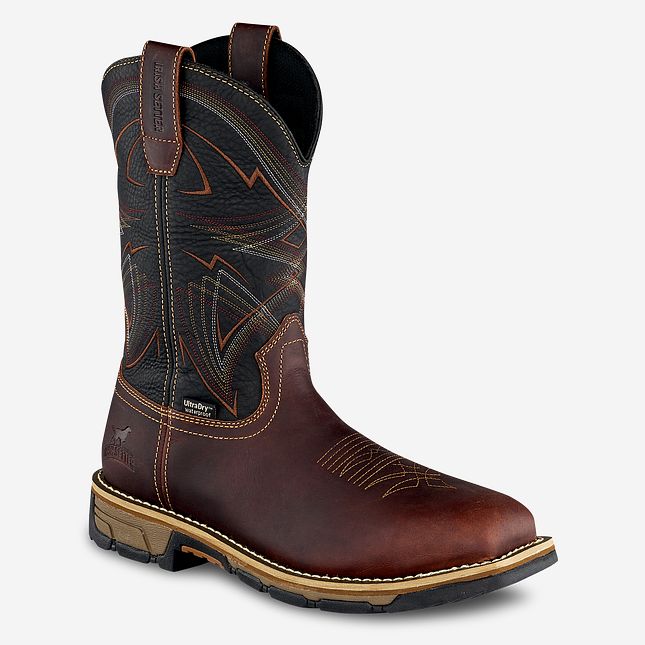 IRISH SETTER 83938 MARSHALL MEN'S 11-INCH WATERPROOF LEATHER SAFETY TOE PULL-ON BOOT