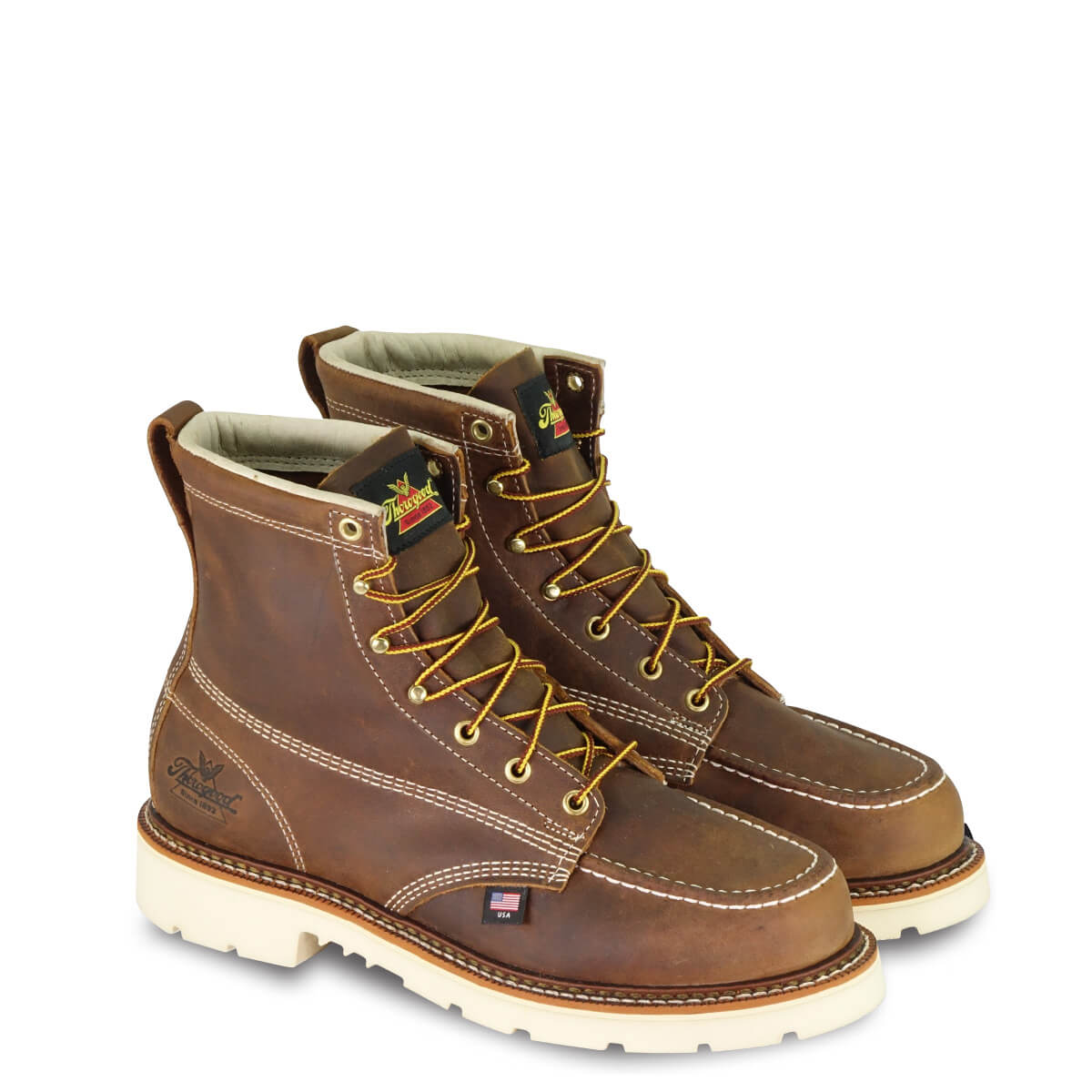 Thorogood AMERICAN 804-4375 HERITAGE – 6″ TRAIL CRAZYHORSE SAFETY TOE – MOC TOE MAXWEAR 90