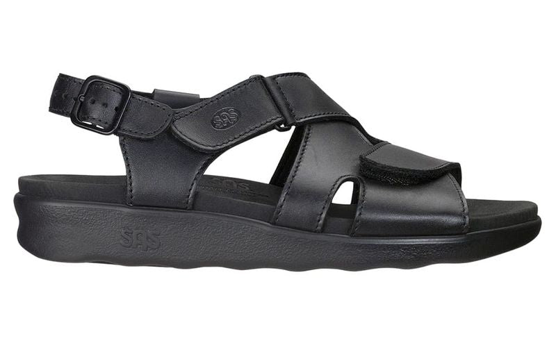 Women's Huggy Cross Strap Sandal Black