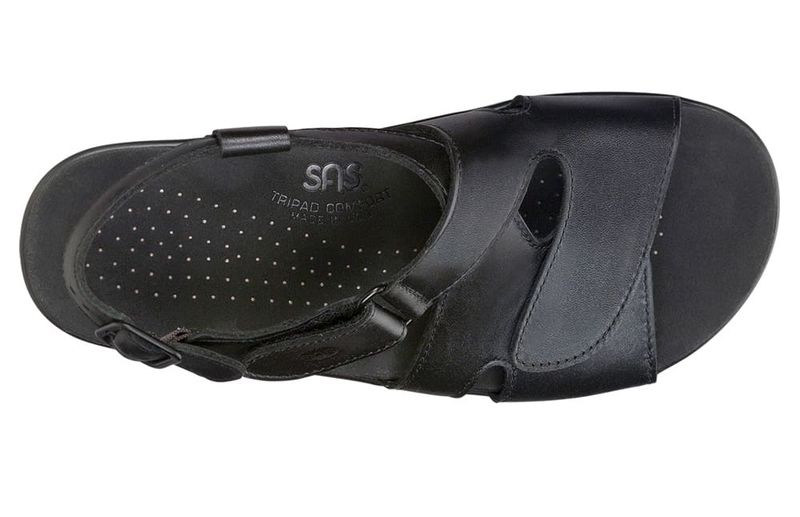 Women's Huggy Cross Strap Sandal Black