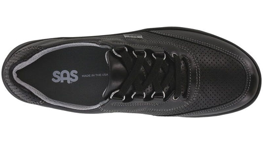 Sporty Lux Black Lace Up Sneaker